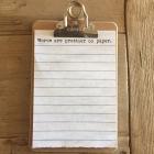 Image of Words Are Prettier on Paper with Clip Board